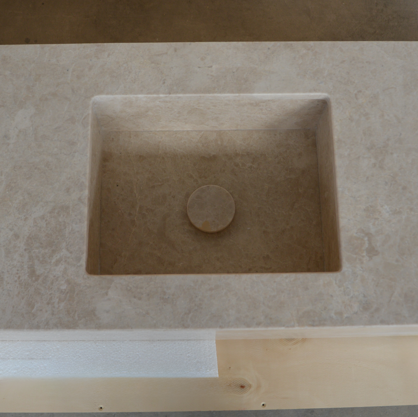 Hera Beige Marble Double Sink - Handcrafted Premium Bath Fixture