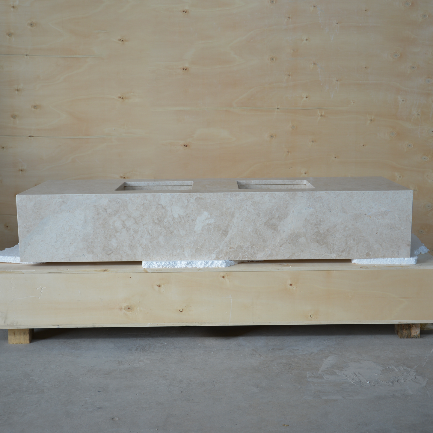 Beige Marble Handcrafted Custom Bathroom Vessel Sink Hera Premium Designer Collection
