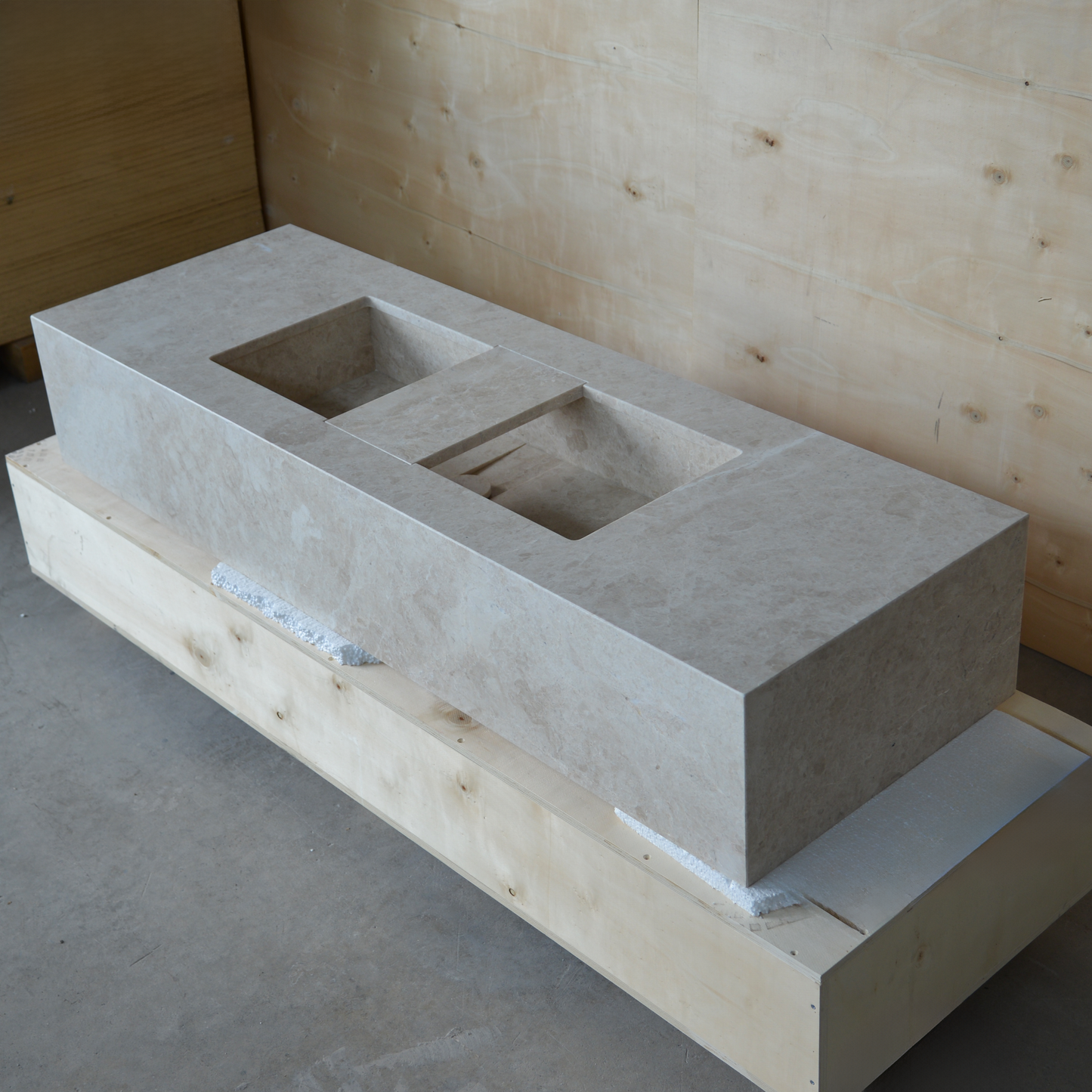 Beige Marble Handcrafted Custom Bathroom Vessel Sink Hera Premium Designer Collection