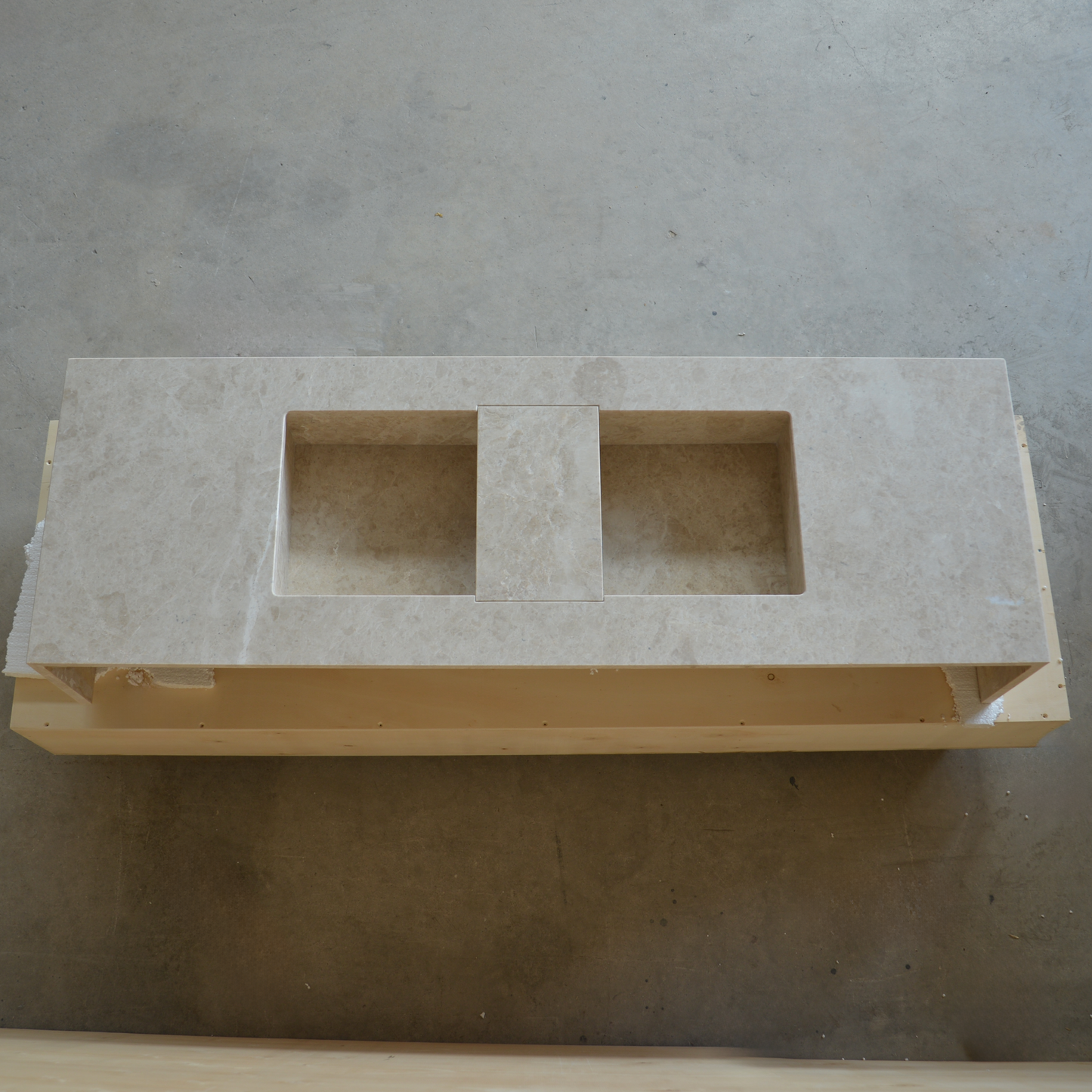 Beige Marble Handcrafted Custom Bathroom Vessel Sink Hera Premium Designer Collection