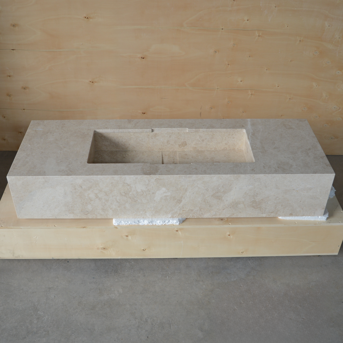 Beige Marble Handcrafted Custom Bathroom Vessel Sink Hera Premium Designer Collection