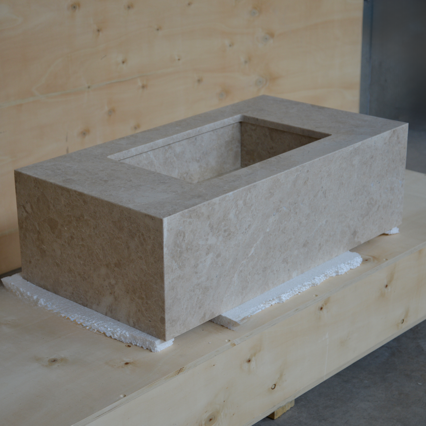 Hera Beige Handcrafted Natural Marble Vessel Sink For Bathroom And Kitchen Design