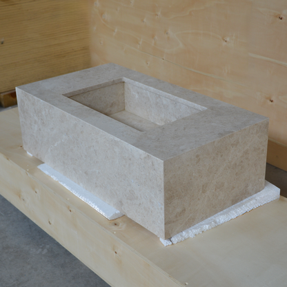 Hera Beige Handcrafted Natural Marble Vessel Sink For Bathroom And Kitchen Design