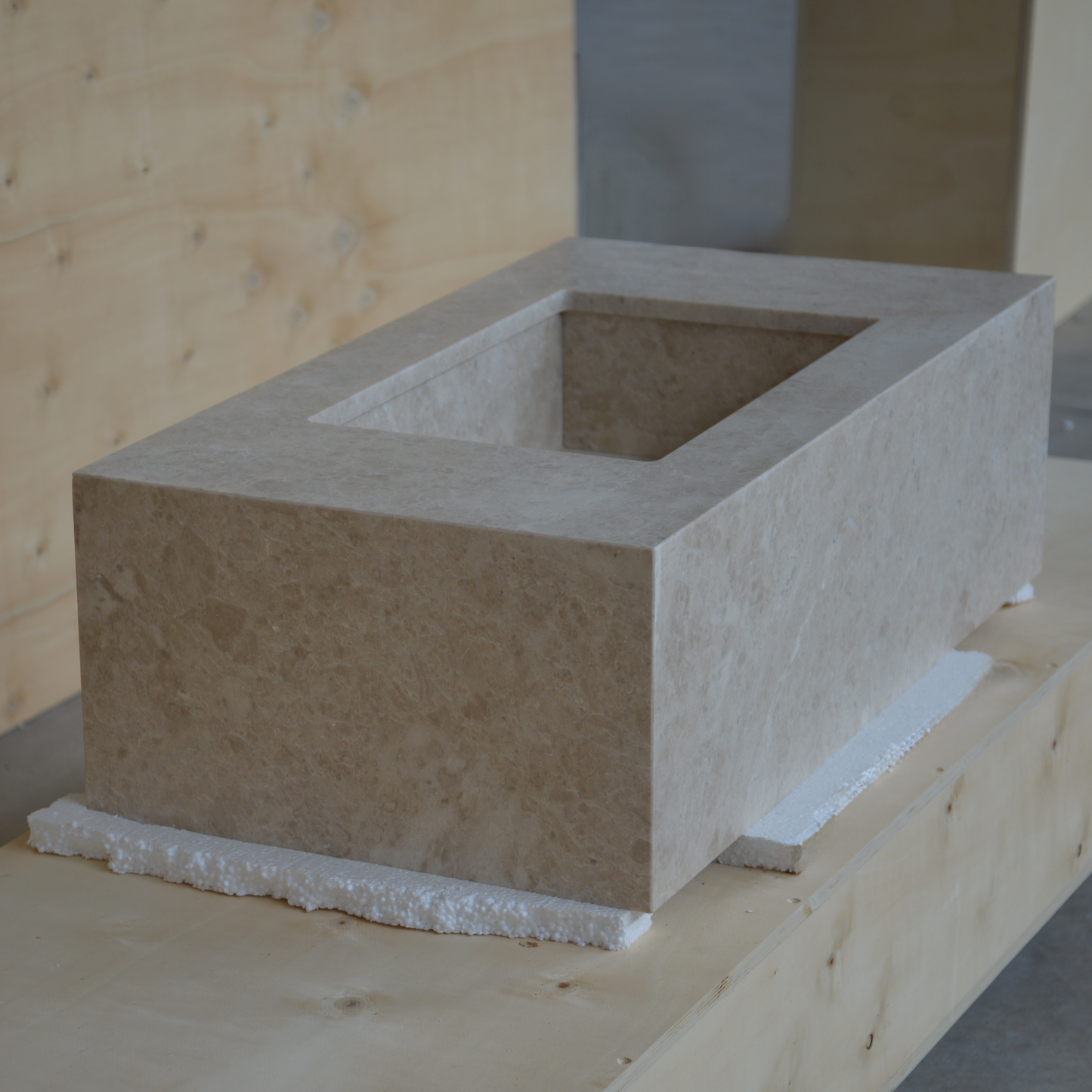 Hera Beige Handcrafted Natural Marble Vessel Sink For Bathroom And Kitchen Design