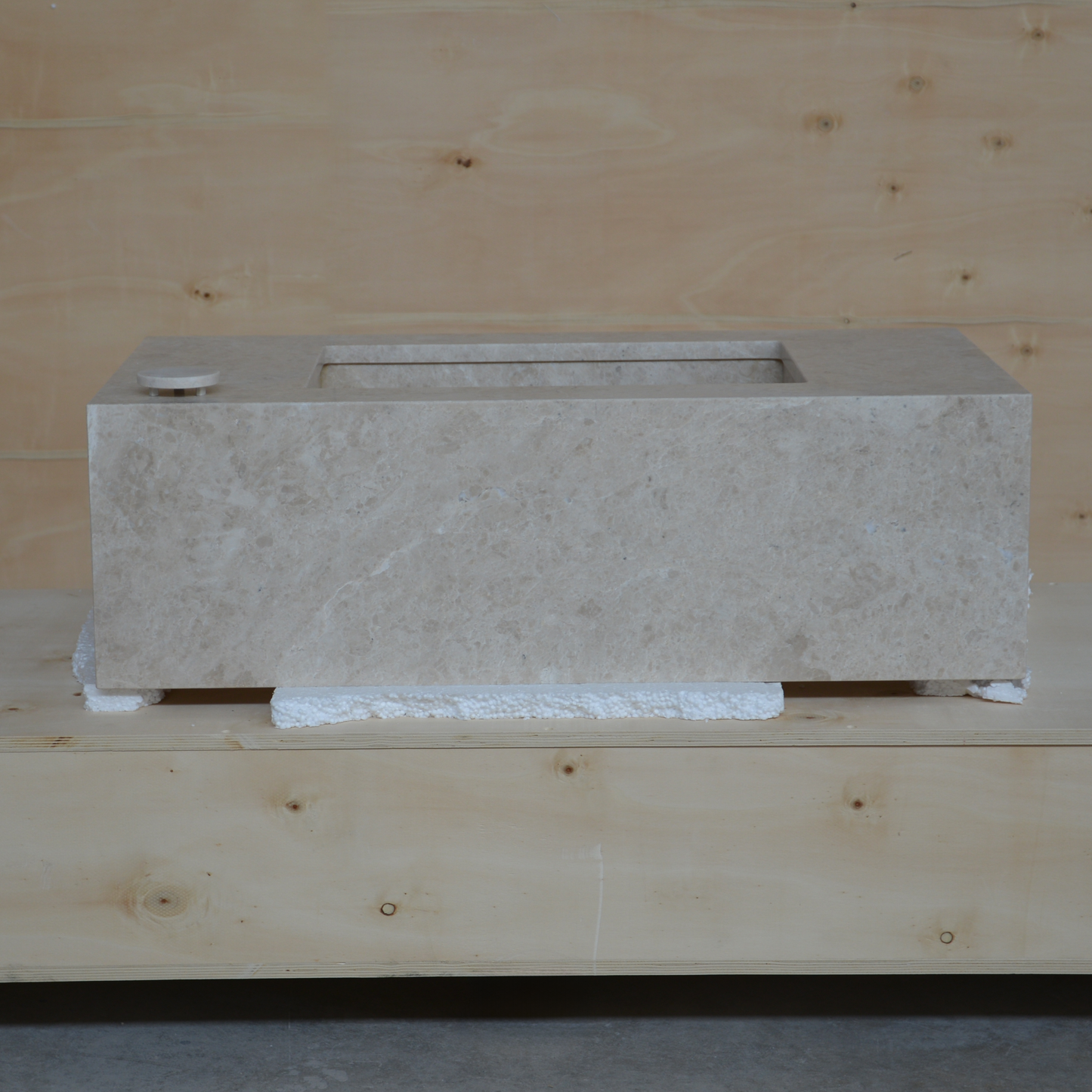 Hera Beige Handcrafted Natural Marble Vessel Sink For Bathroom And Kitchen Design