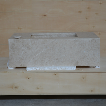 Hera Beige Handcrafted Natural Marble Vessel Sink For Bathroom And Kitchen Design