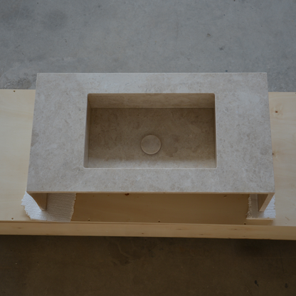 Hera Beige Handcrafted Natural Marble Vessel Sink For Bathroom And Kitchen Design