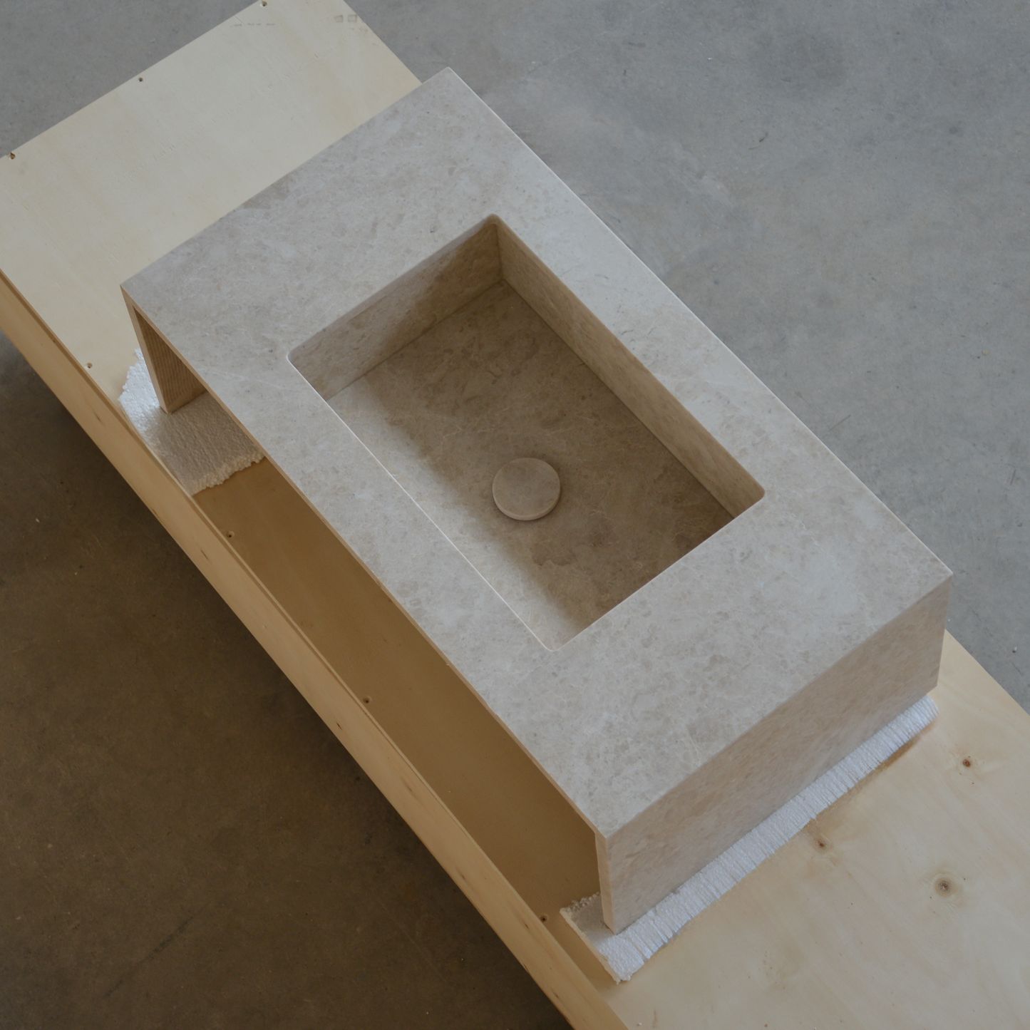 Hera Beige Handcrafted Natural Marble Vessel Sink For Bathroom And Kitchen Design