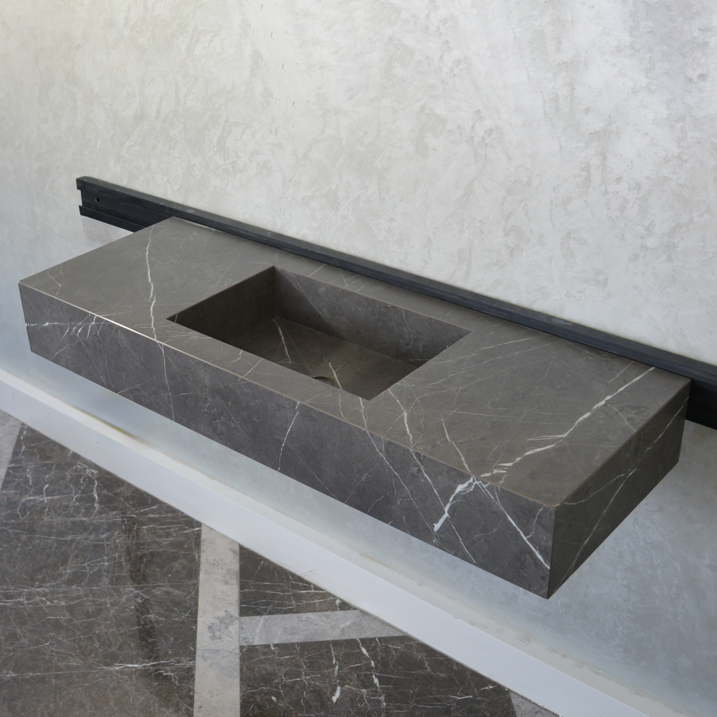 Handcrafted Pietra Grey Engineered Porcelain Sink - Installation Ready