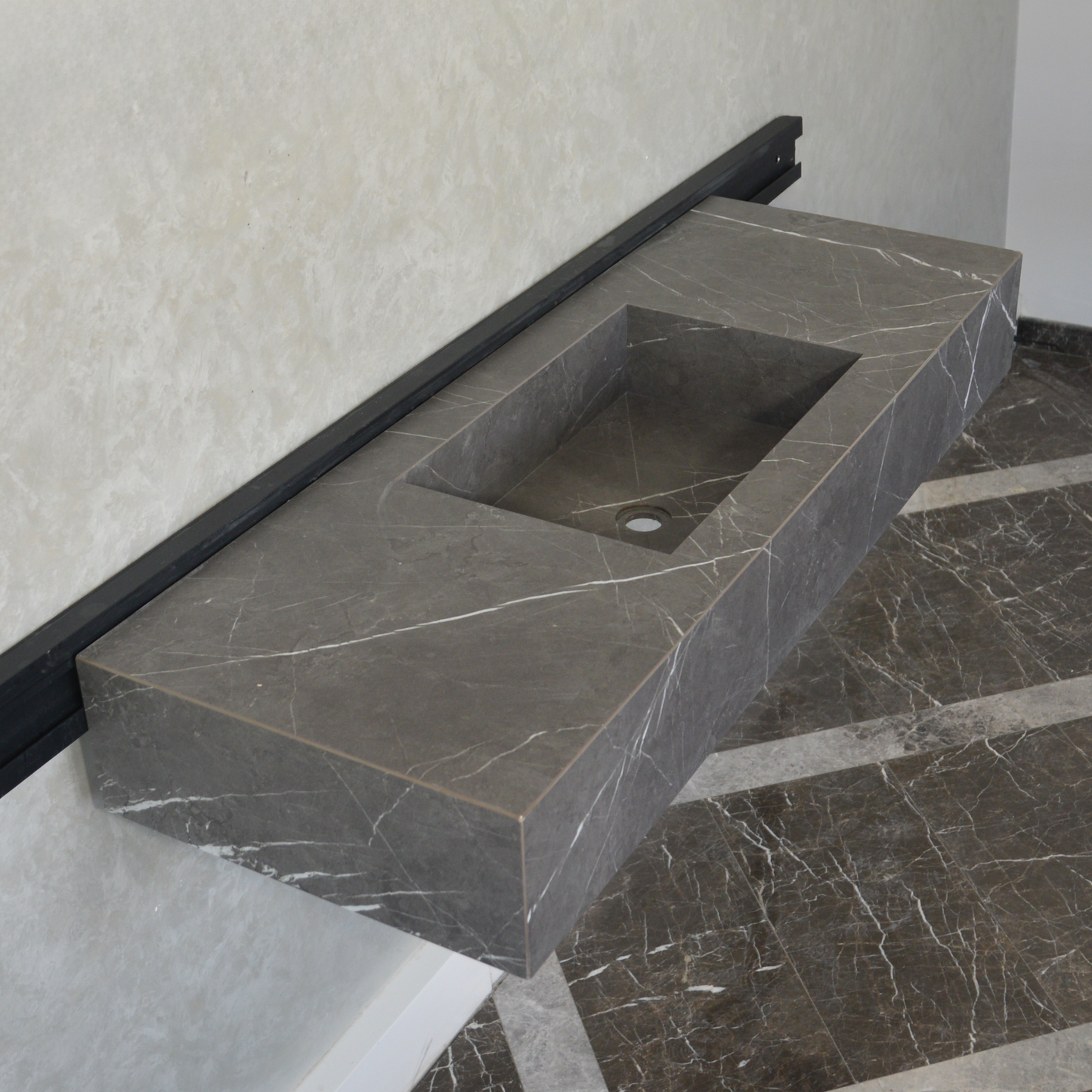 Handcrafted Pietra Grey Engineered Porcelain Sink - Installation Ready