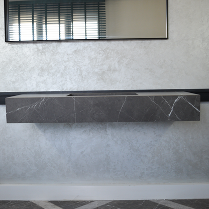 Handcrafted Pietra Grey Engineered Porcelain Sink - Installation Ready