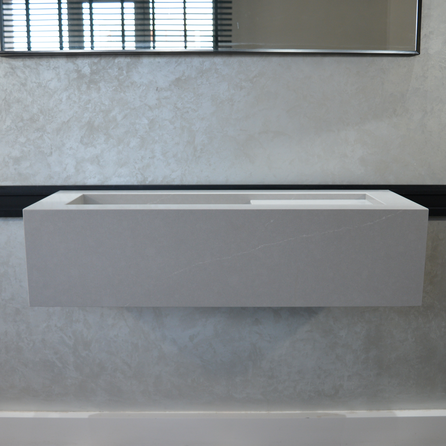 Talia Grey Quartz Handcrafted Kitchen and Bathroom Sink Contemporary Modern Design