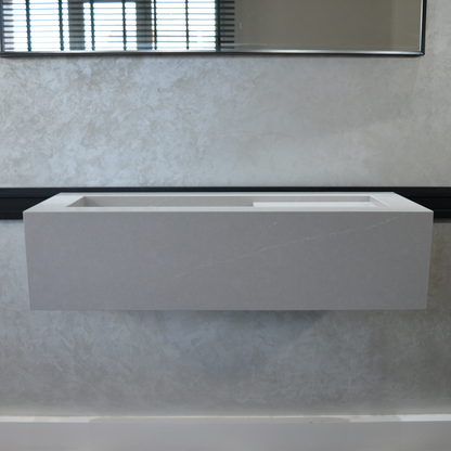 Talia Grey Quartz Handcrafted Kitchen and Bathroom Sink Contemporary Modern Design