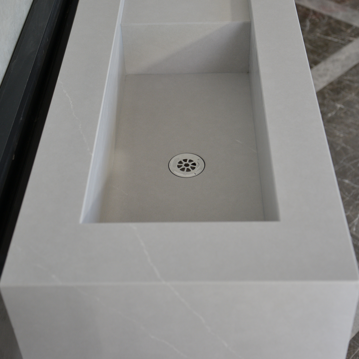Talia Grey Quartz Handcrafted Kitchen and Bathroom Sink Contemporary Modern Design