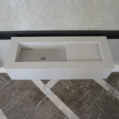 Talia Grey Quartz Handcrafted Kitchen and Bathroom Sink Contemporary Modern Design