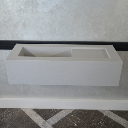 Talia Grey Quartz Handcrafted Kitchen and Bathroom Sink Contemporary Modern Design
