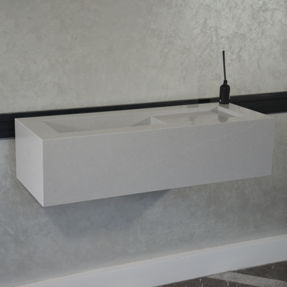 Talia Grey Quartz Handcrafted Kitchen and Bathroom Sink Contemporary Modern Design
