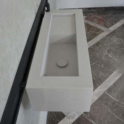 Talia Grey Quartz Handcrafted Kitchen and Bathroom Sink Contemporary Modern Design