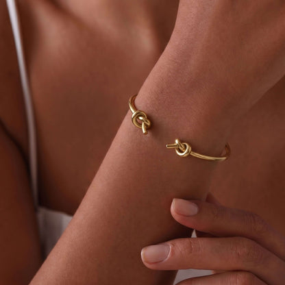 Double Knot Brass Cuff Bracelet | Mji
