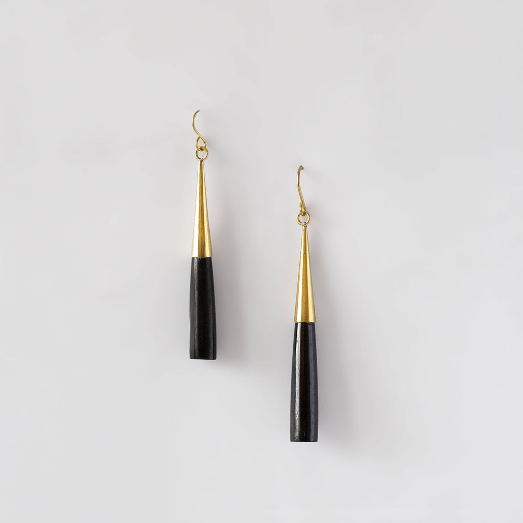 Brass & Horn Drop Hook Earrings | Lulu