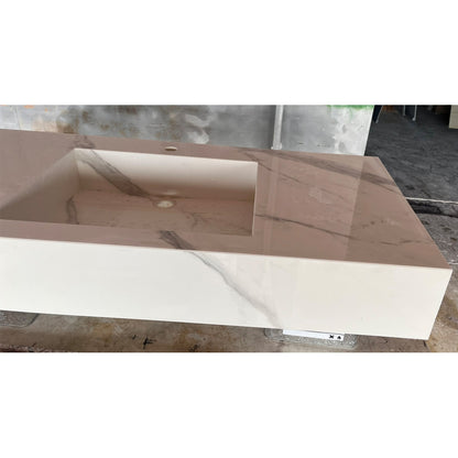 Handcrafted Extra Statuario Italian Engineered Porcelain Kitchen Sink