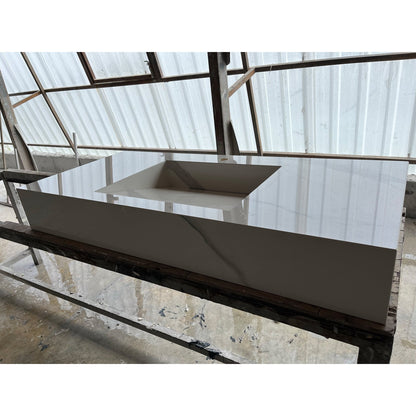 Handcrafted Extra Statuario Italian Engineered Porcelain Kitchen Sink