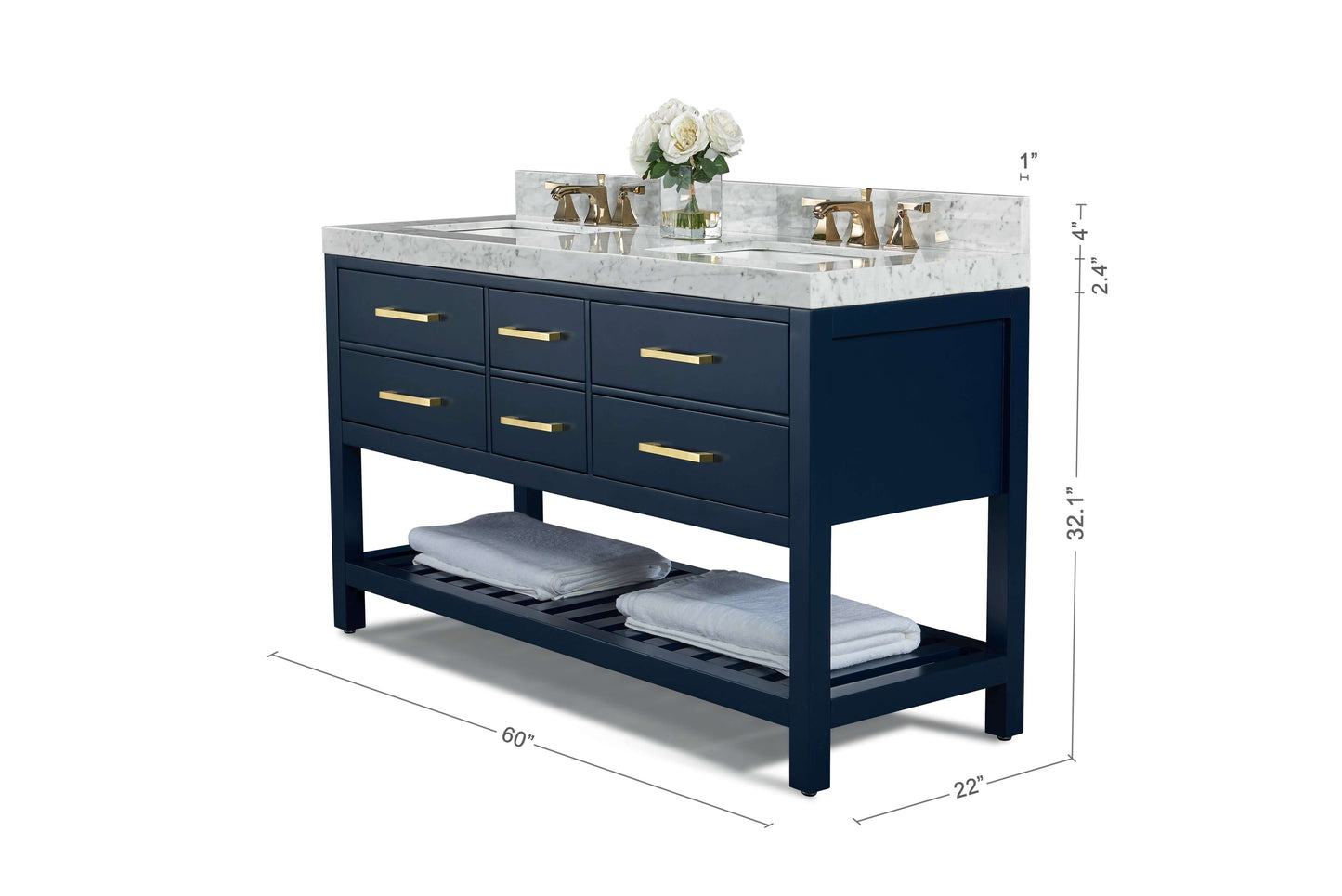 Elizabeth 60" Bath Vanity Set