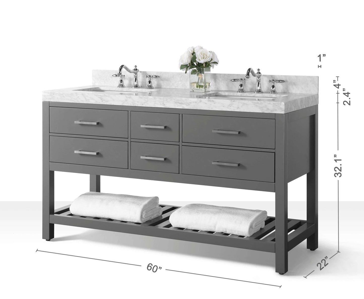 Elizabeth 60" Bath Vanity Set