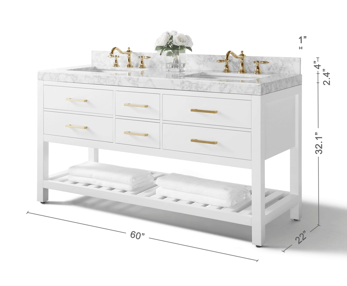 Elizabeth 60" Bath Vanity Set