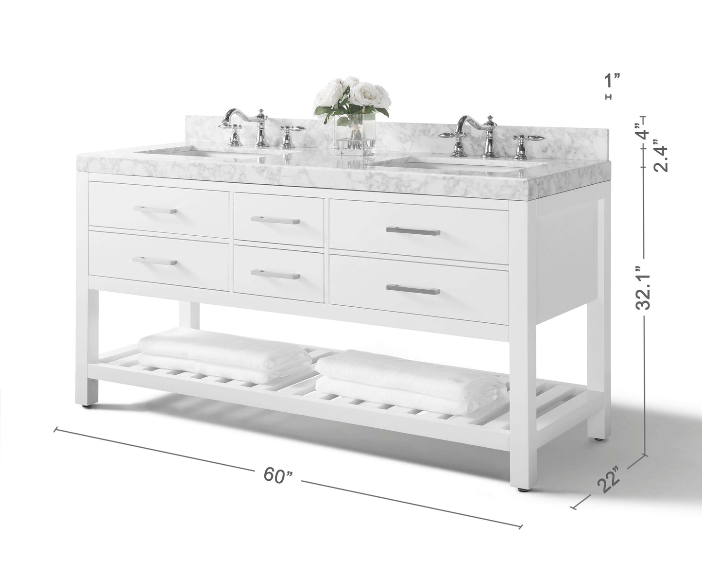 Elizabeth 60" Bath Vanity Set