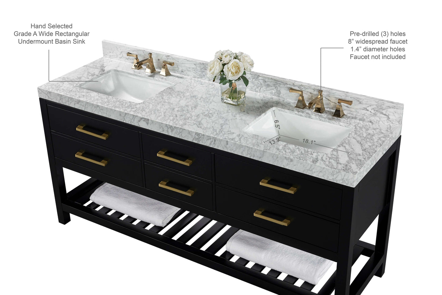 Elizabeth 72" Bath Vanity Set