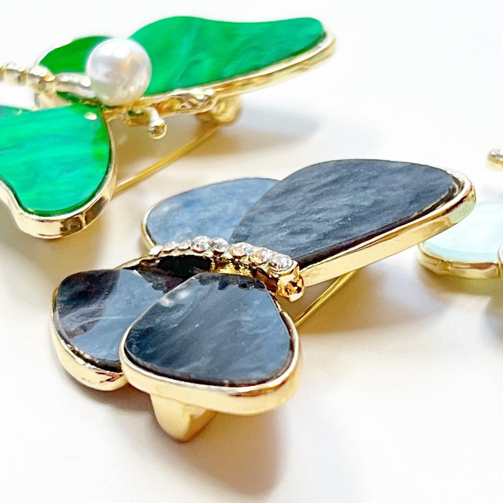 Fashion Butterfly Brooch Set – 3-Piece Elegant Pin Accessories