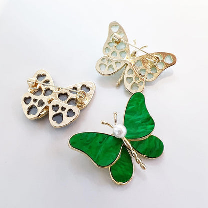 Fashion Butterfly Brooch Set – 3-Piece Elegant Pin Accessories