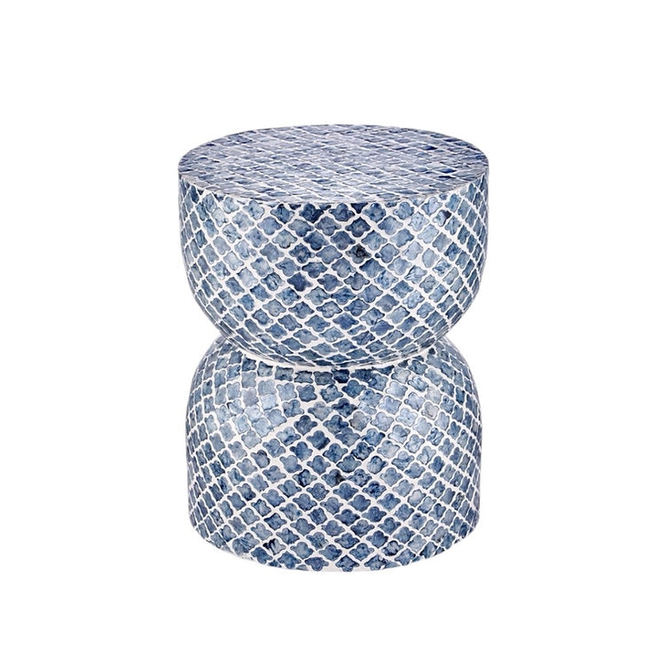 Mother of Pearl Inlay Coffee Table - Geometric Ethnic 14x20