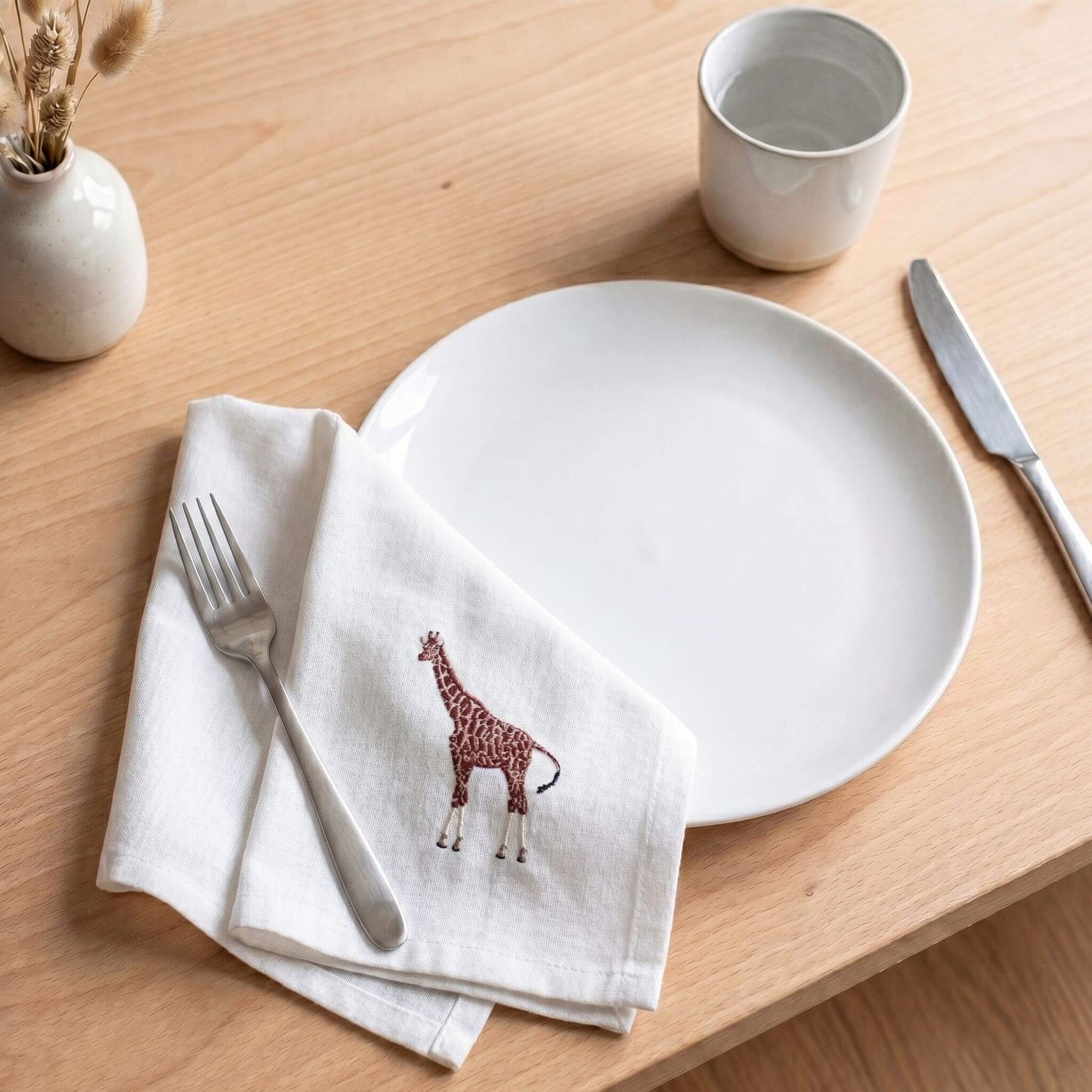 African Wildlife Cotton Tea Towels - Handmade Kitchen Gift