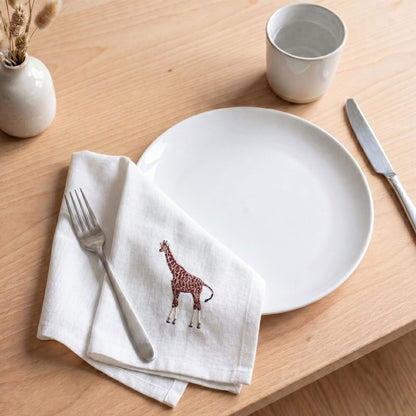 African Wildlife Cotton Tea Towels - Handmade Kitchen Gift