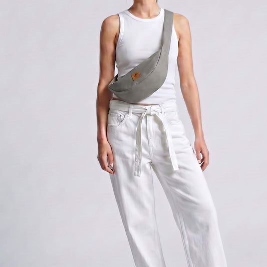 Half Moon Vegan Leather Crossbody Bag