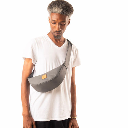 Half Moon Vegan Leather Crossbody Bag