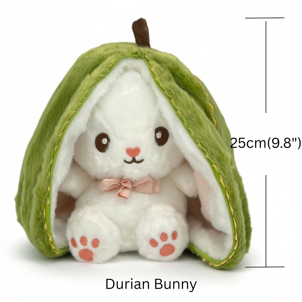 Reversible Strawberry Bunny Plush Toy Soft Polyester Stuffed Animal for Kids Hide and Seek Transforming Toy