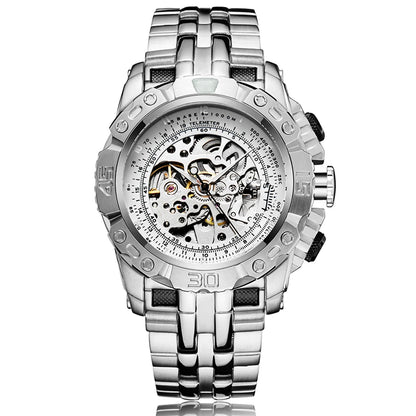 Big Dial Automatic Mechanical Watch Men Stainless Steel Bracelet Russia Brazil Wrist Watches Mens Luxury Gold Silver Wristwatch