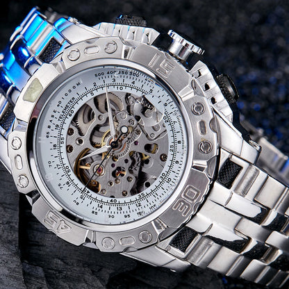 Big Dial Automatic Mechanical Watch Men Stainless Steel Bracelet Russia Brazil Wrist Watches Mens Luxury Gold Silver Wristwatch
