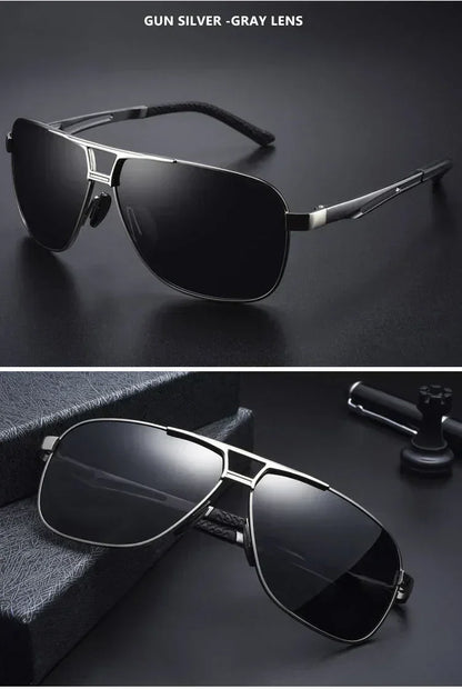 Top Quality Square Retro Photochromic Aluminum Sunglasses Men Polarized Driving Women Sun Glasses For Men Brown Oculos de sol