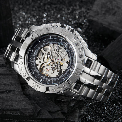 Big Dial Automatic Mechanical Watch Men Stainless Steel Bracelet Russia Brazil Wrist Watches Mens Luxury Gold Silver Wristwatch