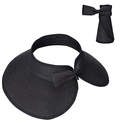 Women Summer Visors Hat Hat - Stylish and UV-Resistant for Outdoor HikingFoldable Sun Cap Wide Large Brim Beach Straw Hats Chape