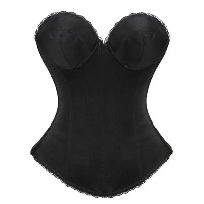 Sexy Straps Halter Overbust Corset Lingerie Top Wedding Black/White Cotton with Cup Body shaper Hot Corset Bustier Underwear