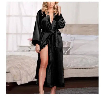 Fashion Loose Soft Comfortable Night Robe Women Belt Bathrobe Women's Sleep Sexy Sleepwear Shift 2017 Select 3 Color
