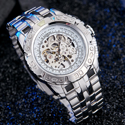 Big Dial Automatic Mechanical Watch Men Stainless Steel Bracelet Russia Brazil Wrist Watches Mens Luxury Gold Silver Wristwatch