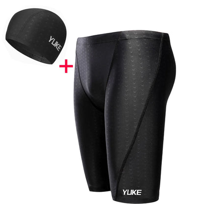 Men Swimming Shorts Waterproof Competition Swim Equipment Goggles with Ear-plug Cap Case Trunks Briefs Swimwear Half Pants 2026