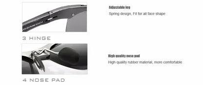 VEITHDIA Brand Designer Men's Sunglasses Aluminum Magnesium Polarized UV400 Sun Glasses Cycling Sports Male Outdoor Eyewear 6592