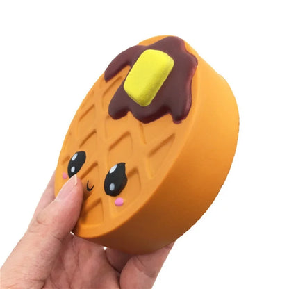 Jumbo Expression Chocolate Cake Squishy Cream Scented Slow Rising Stress Relief Toy PU Simulation Squeeze Toys 11.5*4 CM